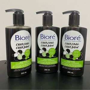 3 Bottles of Biore Deep Pore Charcoal Cleanser